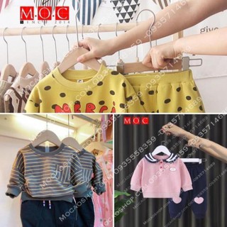 Móc áo gỗ đầu tròn trẻ em