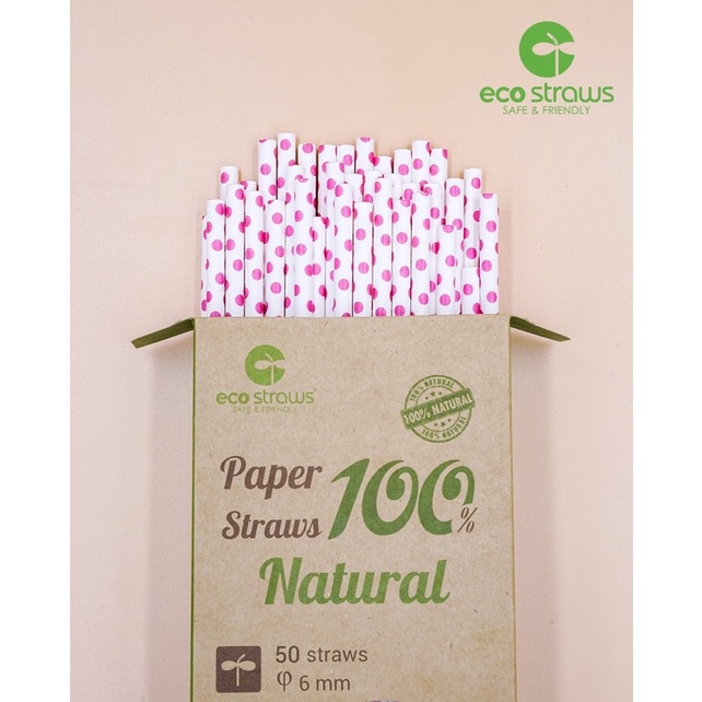 100 ỐNG HÚT GIẤY PHI 6 Eco straw- ống hút thân thiện và bảo vệ môi trường