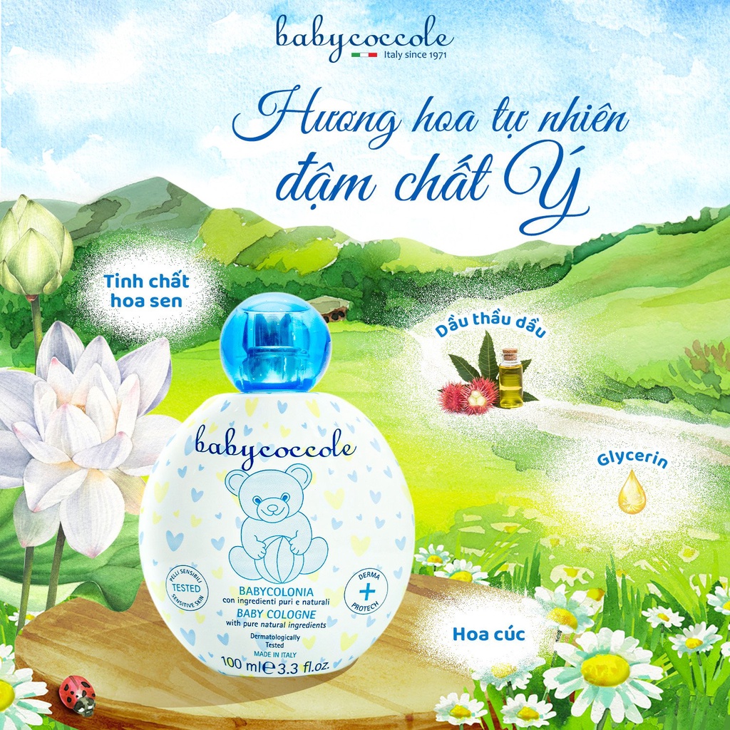 Nước Hoa Chiết Xuất Hoa Sen Babycoccole 0M+ Mùi Hương Tinh Tế Và Dịu Ngọt