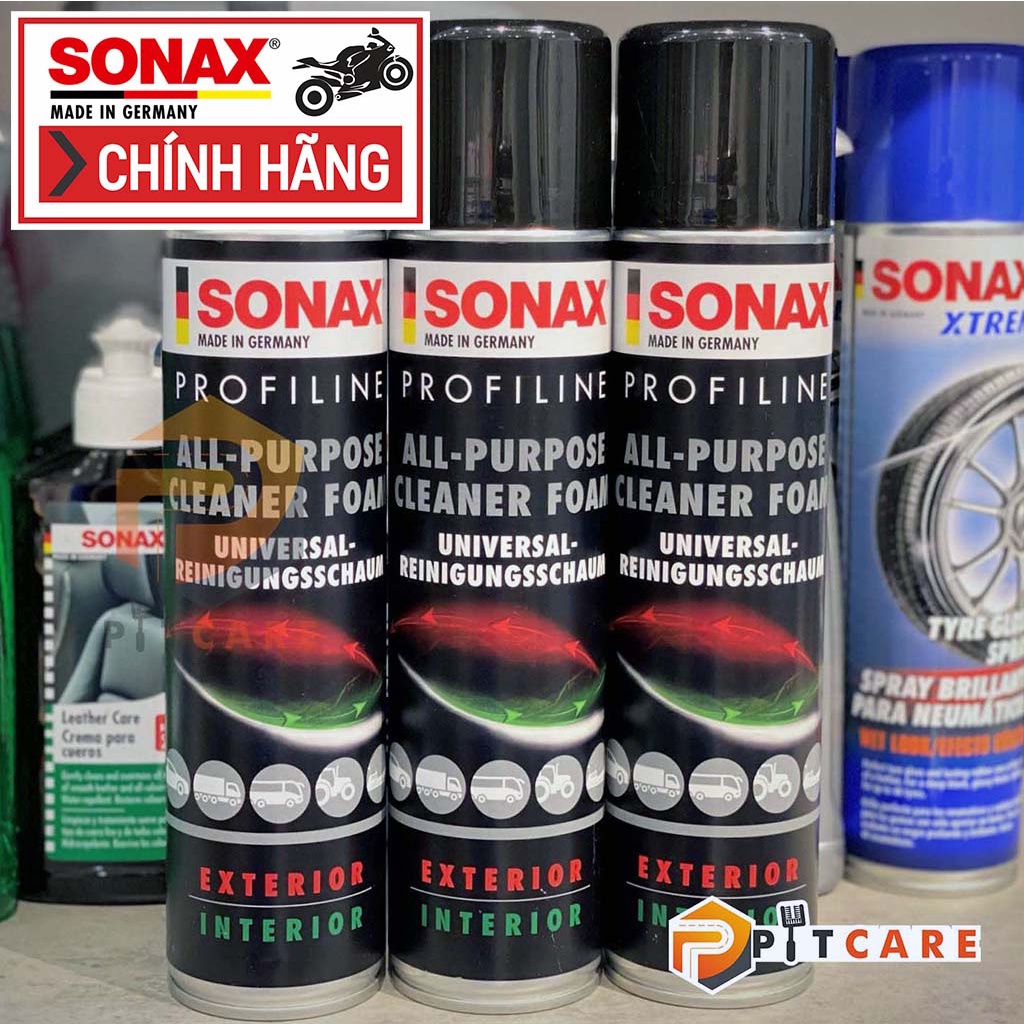 Chai Xịt Bọt Vệ Sinh Xe SONAX Profiline All Purpose Cleaner Foam 274300 400ml Tẩy Rửa Đa Năng Trong Và Ngoài Xe