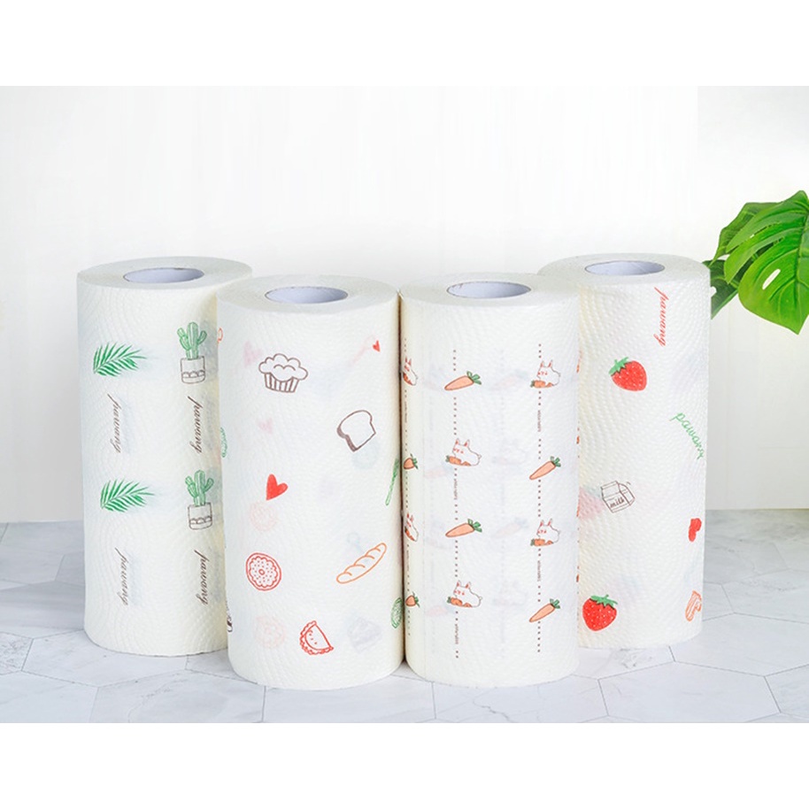 Cuộn Khăn Giấy Thấm Dầu Hình Củ Quả