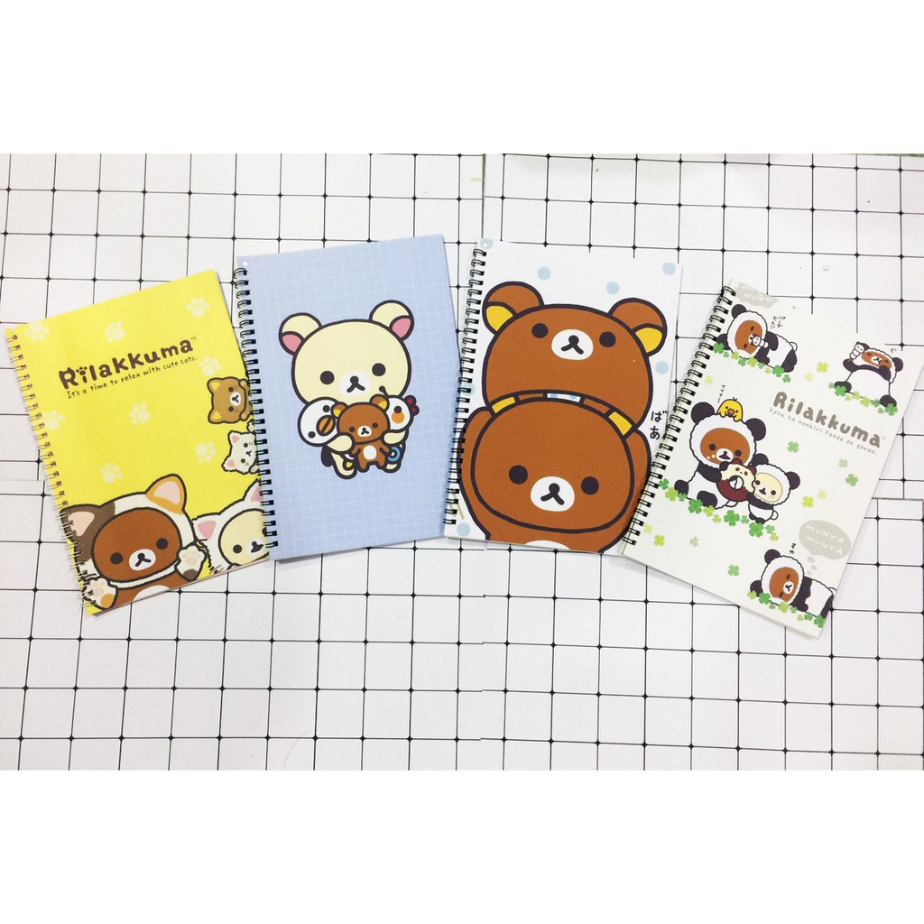 Sổ lò xo gấu rilakkuma SLX6 100 trang 14x20cm A5