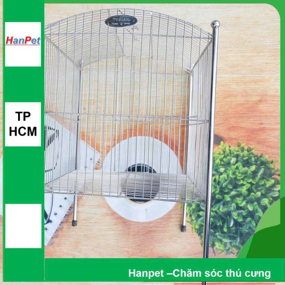 Hanpet.GV- Lồng tắm chim lớn dành cho chim Khướu, Họa my, Chào mào, Chòe- Lồng tắm lớn 100% inox không gỉ sét (Hanp