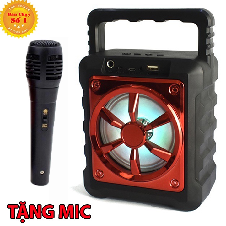 [TẶNG MIC] loa bluetooth karaoke mini giá rẻ nghe nhạc hay, hỗ trợ cắm usb thẻ nhớ