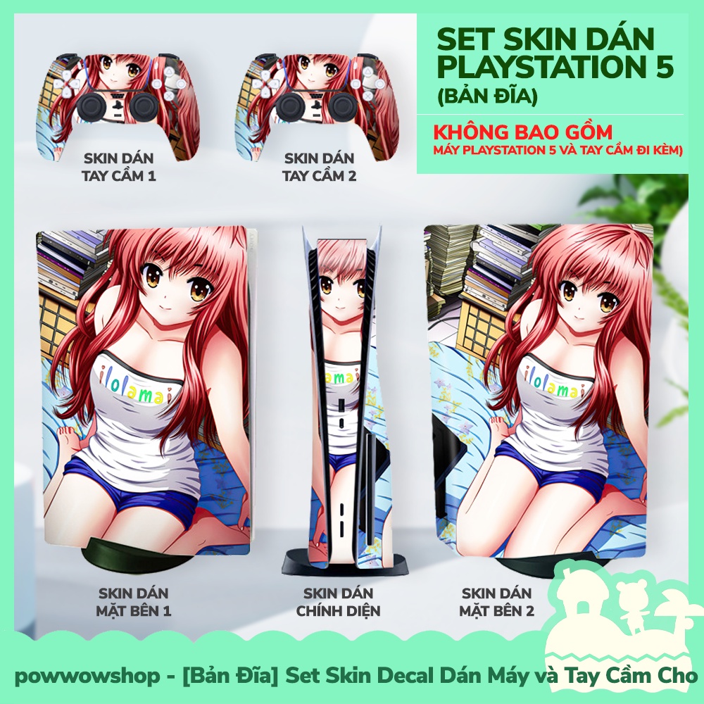 50 Mẫu Skin Decal Dán Trang Trí Cho Tay Cầm và Máy Game Console Playstation 5 PS5 Disk  Version