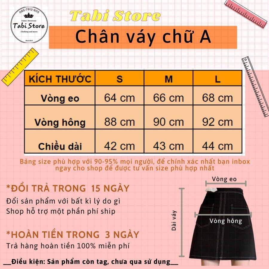 Chân váy chữ a ngắn chỉ viền trơn | WebRaoVat - webraovat.net.vn