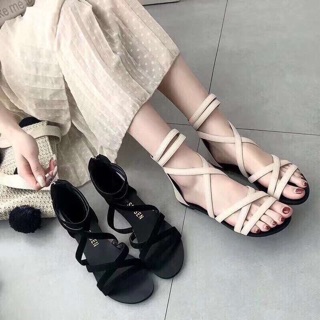 Dép xăng đan cao cổ kéo khoá sau chất đẹp lắm