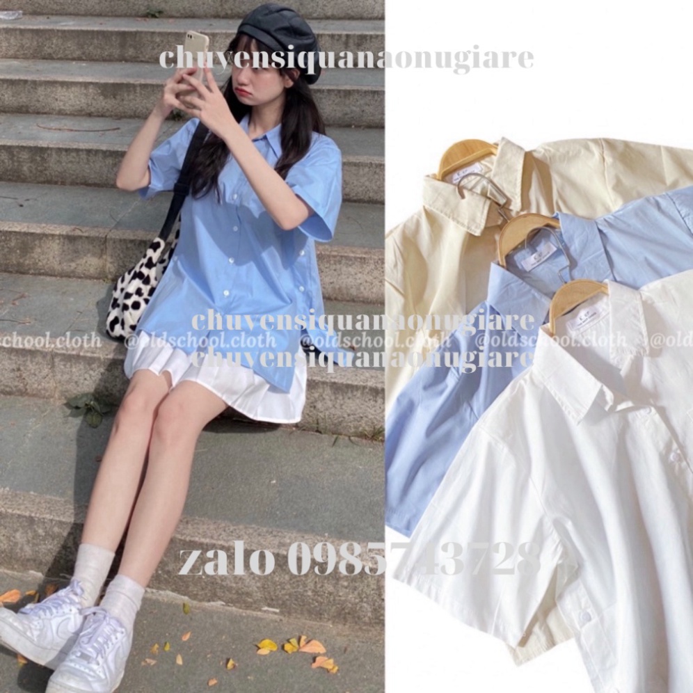 (Hàng Sỉ) Áo kiểu nữ , Áo sơ mi xẻ cúc bên cách điệu phong cách Hàn Quốc A2444 chuyensiquanaonugiare (ảnh thật)