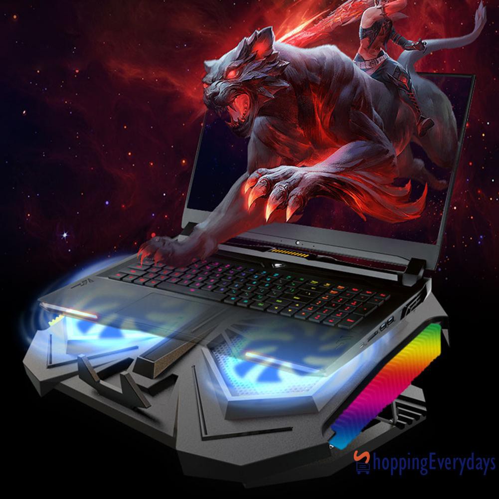 Quạt Tản Nhiệt Có Đèn Rgb Yl-017 Kèm 2 Quạt Làm Mát Cho Laptop Đứng | BigBuy360 - bigbuy360.vn