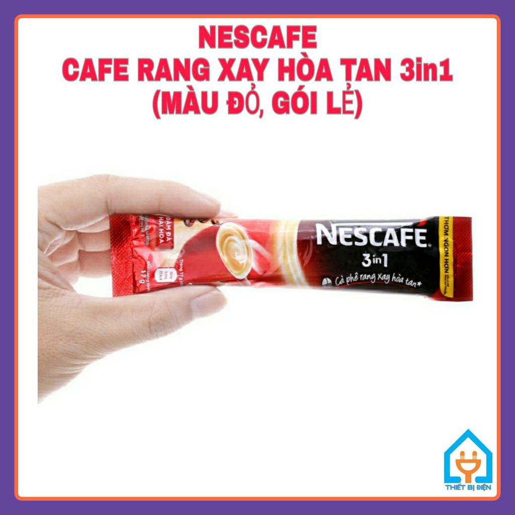 [NESCAFE-CAFE ĐẬM ĐÀ HÀI HÒA, GÓI LẺ MÀU ĐỎ] CAFE, CÀ PHÊ RANG XAY HÒA TAN, ĐẬM ĐÀ HÀI HÒA
