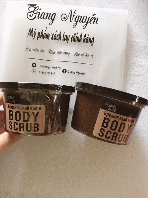 TẨY DA CHẾT BODY ORGANICSHOP BODY COFFEE & SUGAR