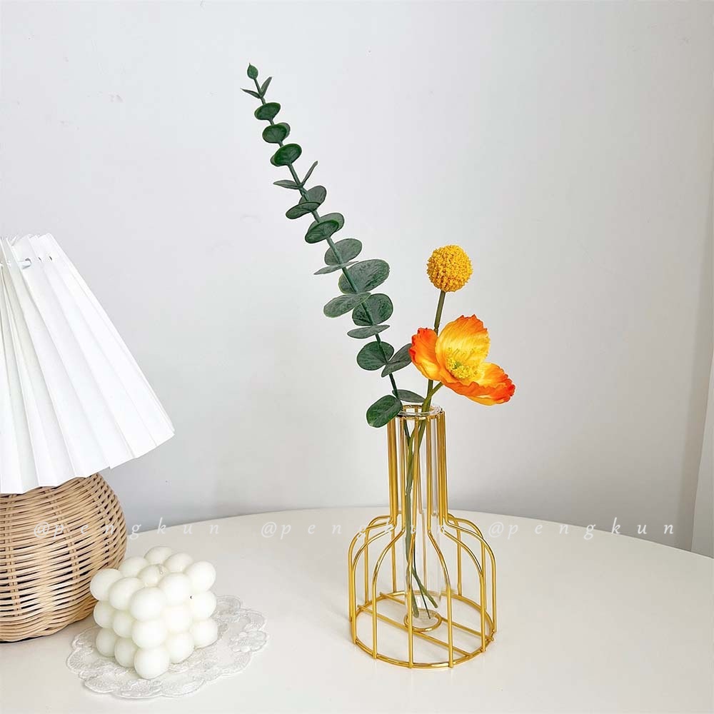 Giá Đỡ Bình Hoa Bằng Sắt Trong Suốt Trang Trí Phòng Khách