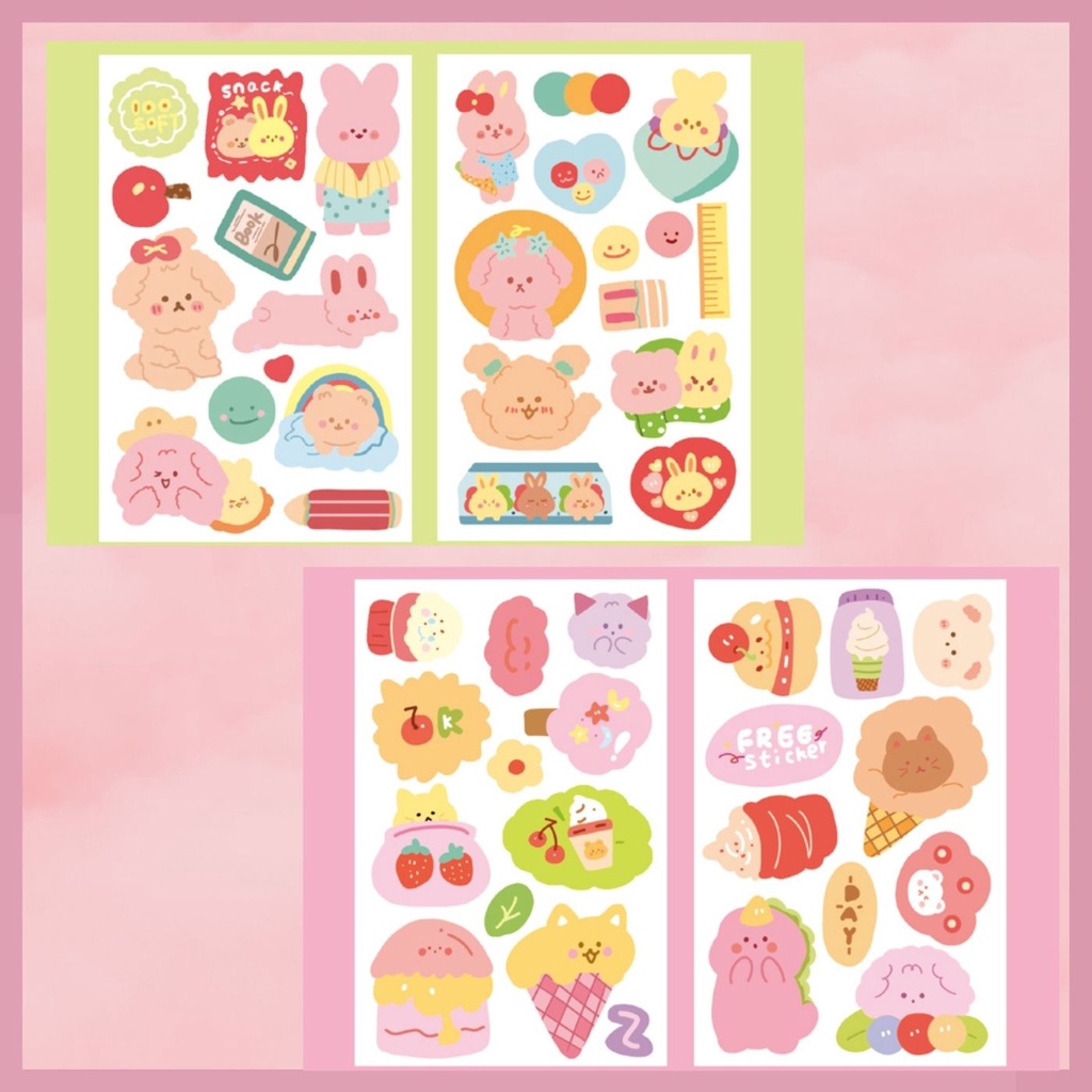 STICKER NHÃN DÁN HOẠT HÌNH CUTIE SIÊU XINH NHIỀU MẪU