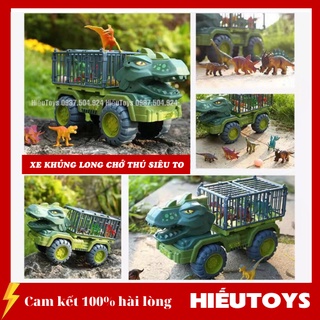 Ô Tô Khủng Long Chở Thú Cỡ Lớn 41cm  Xe Khủng Long Đại Chiến  Chất Nhựa An Toàn Cho Bé  Đồ Chơi Trẻ Em Từ 1 Đến 10 Tuổi