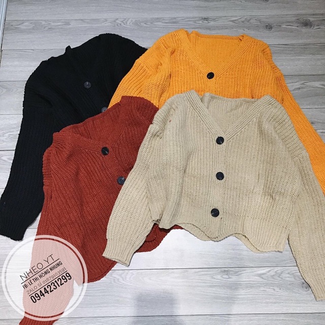 Áo khoác len vạt lượn sóng