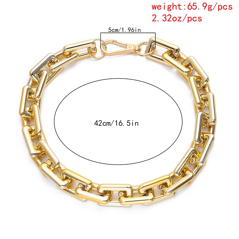 Vòng cổ choker kiểu dây xích phong cách punk Hip Hop ấn tượng