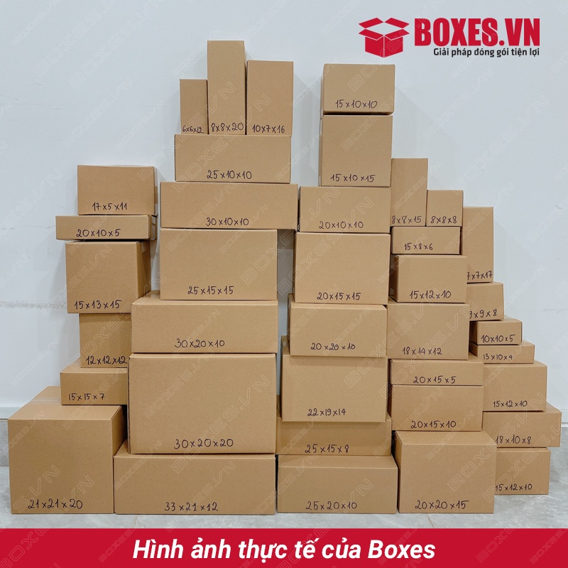 [Hỏa Tốc] 25x10x10 Combo 300 hộp Carton đóng gói hàng giá tại xưởng