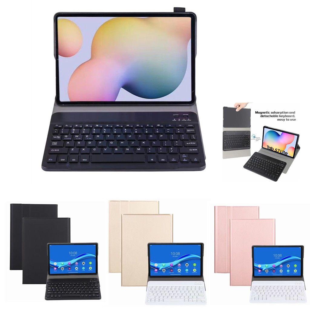 Bao da máy tính bảng PU đựng bút Samsung Galaxy Tab S7 FE 2021 12.4 inch 2021 SM-T730 Bluetooth 3.0 bàn phím không dây