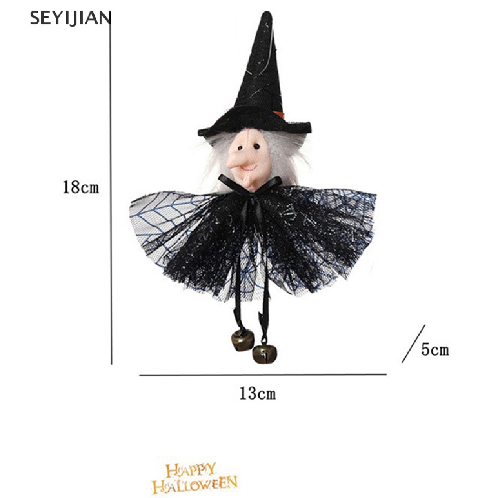 Sey Mặt Dây Chuyền Phù Thủy Bí Ngô Ma Mèo Đen Đáng Sợ Treo Trang Trí Halloween JAN