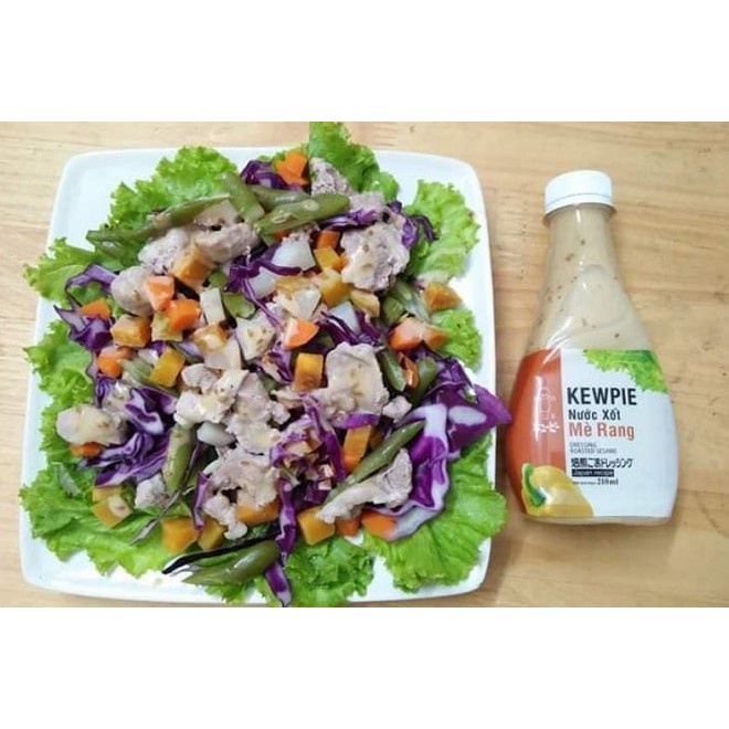 [HCM] Nước sốt mè rang Kewpie chai 210ml, Ăn kem Salad, Rong nho, Hải sản nướng ngon không thể tả