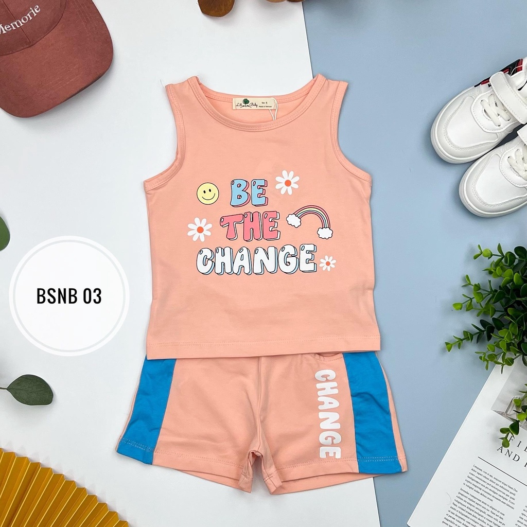 Bộ bé gái LITIBABY sát nách Be the change 1/7