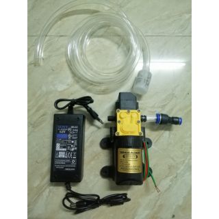 Combo Bơm và nguồn 12v rửa xe, phun thuốc, phun sương, tưới lan