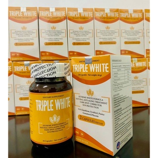 [Nhập Mỹ] Viên uống trắng da chống nắng giảm mờ sạm nám Triple White Glutathione 1200mg chính hãng