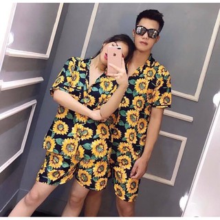 Đồ bộ đi biển hoa hướng dương