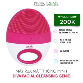 Máy Rửa Mặt Diva Facial Cleansing Device Genie Hàn Quốc Làm Sạch Sâu Cho Da