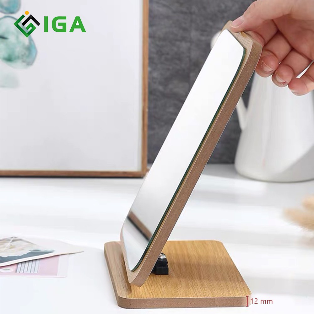 Gương Soi Trang Điểm IGA Gỗ Để Bàn B Mirror GP120