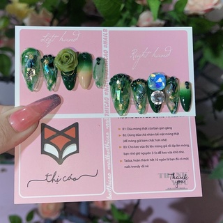 Nails Box thiết kế tone xanh lá