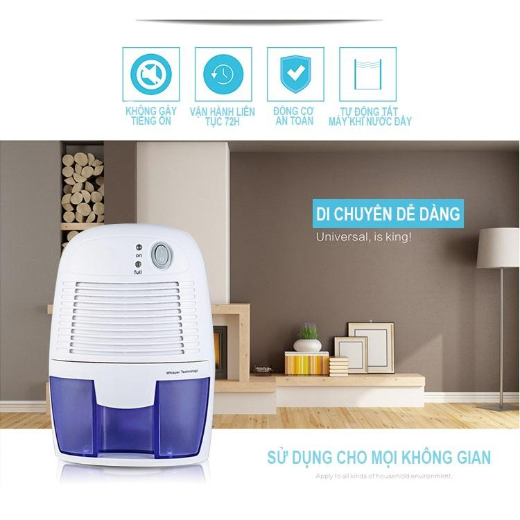 Máy hút ẩm Máy Hút Ẩm Mini Dehumidifier - Công Nghệ Hút Ẩm cho Tủ quần áo công suất hút ẩm tốt bậc nhất - NIKE SHOP