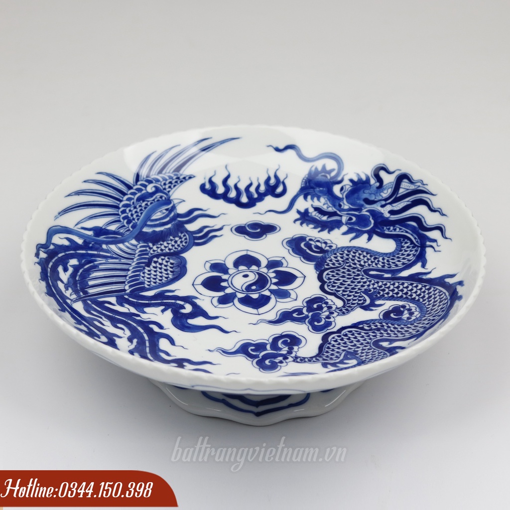 Đĩa bày ngũ quả/ Mâm bồng Gốm sứ Bát Tràng