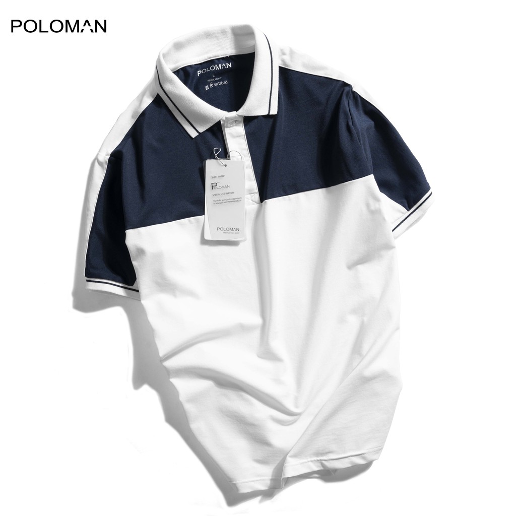 Áo thun Polo nam RITI in họa tiết, vải cá sấu Cotton xuất xịn,chuẩn form - POLOMAN | BigBuy360 - bigbuy360.vn
