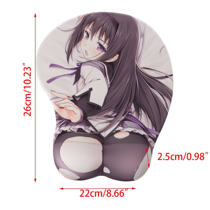 btsg Cartoon Anime 3D Sexy Beauty Hips Silicone Mouse Pad Creative Wrist Rest Support