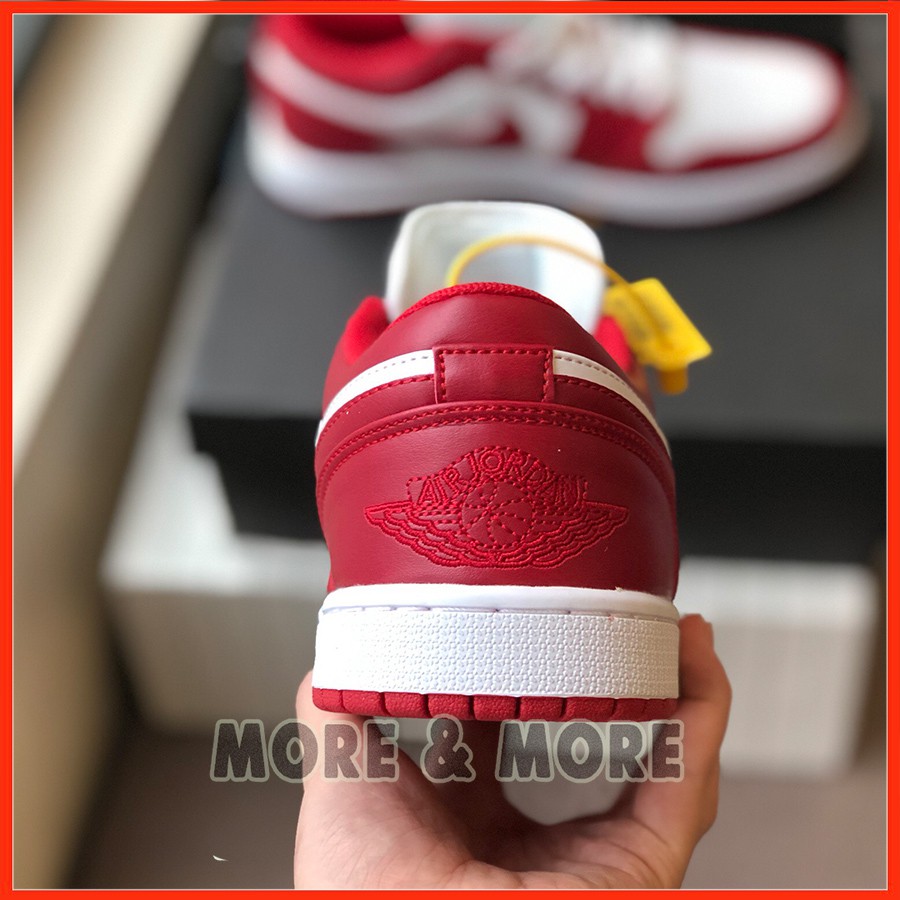 Giày Thể Thao Air Jordan 1 Low Gym Red Đỏ trắng chuẩn xác Sneaker Nam Nữ