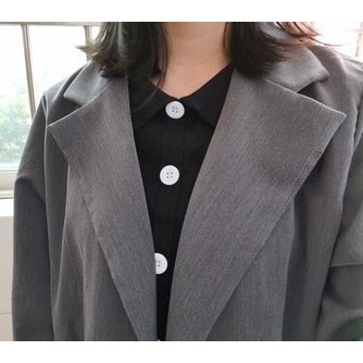 Áo vest blazer nữ công sở trơn dáng dài Hàn Quốc 1 nút (ảnh thật)