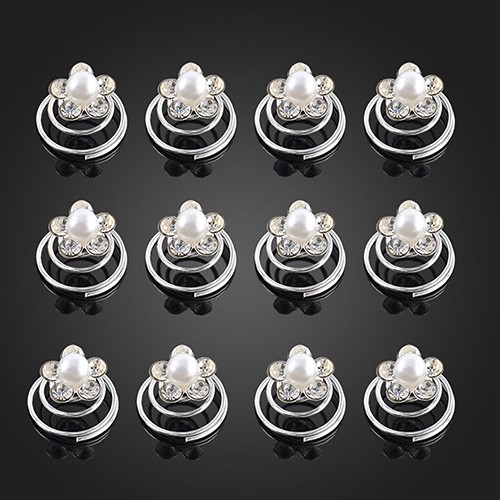 Bộ 112 kẹp tóc hình hoa đính đá xinh xắn trang điểm cô dâu J03