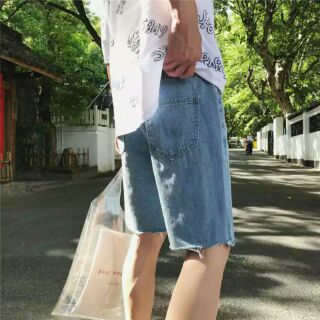 [ Order ] Quần đùi  jean rách gối