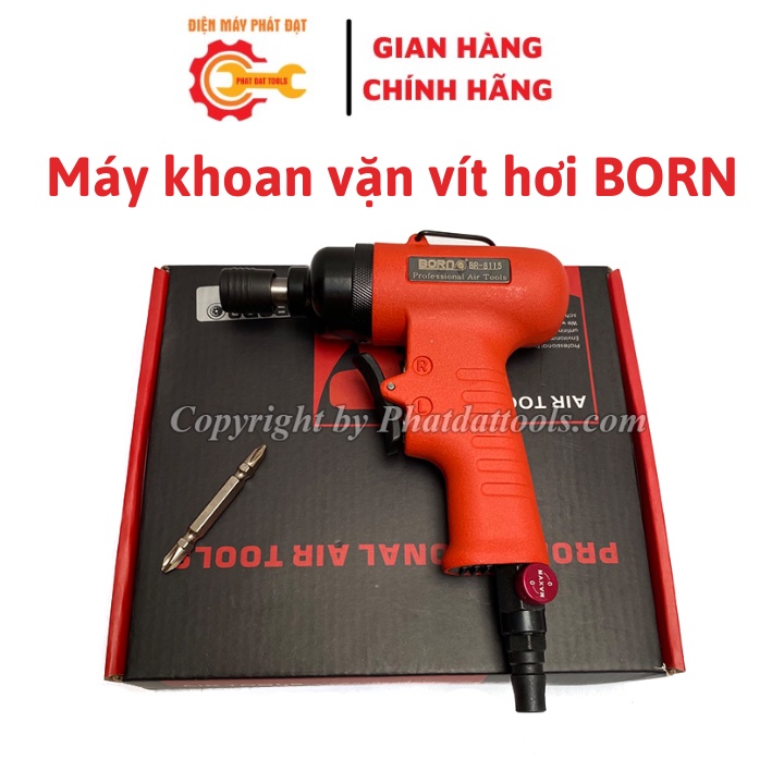 Máy khoan vặn vít,siết ốc dùng hơi mini BORN-Made in Taiwan-Bảo hành 6 tháng