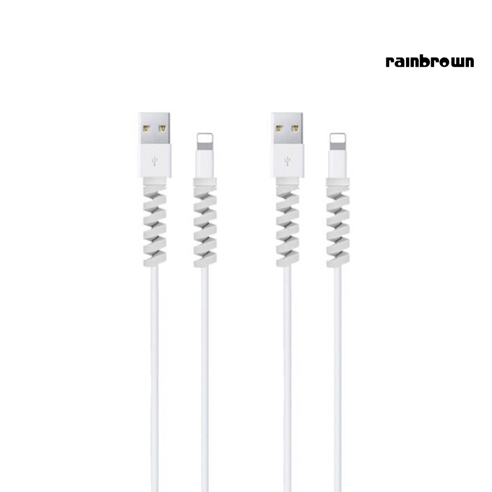 Phụ kiện bảo vệ cáp sạc USB bằng silicon dạng xoắn ốc cho iPhone