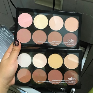 [Chính hãng] [Auth Thái] Phấn Tạo Khối Tông Nâu Sáng Odbo Highlight và Contour Pro Palette