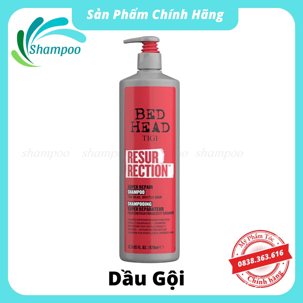 Dầu gội TIGI BED HEAD 970ml phục hồi tóc khô xơ hư tổn giảm gãy rụng hàng chính hãng
