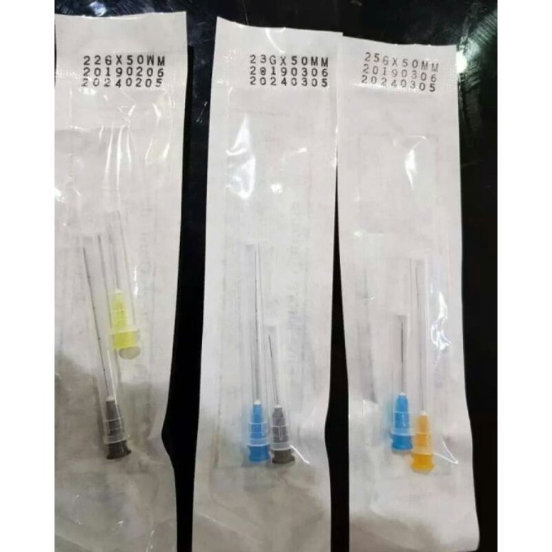 HỘP 50 KIM CALUNA ĐẦU TÙ DÙNG TIÊM FILER, TẠO HÌNH CƠ THỂ ĐỦ SỐ 18G-21G-23G-25G-27G