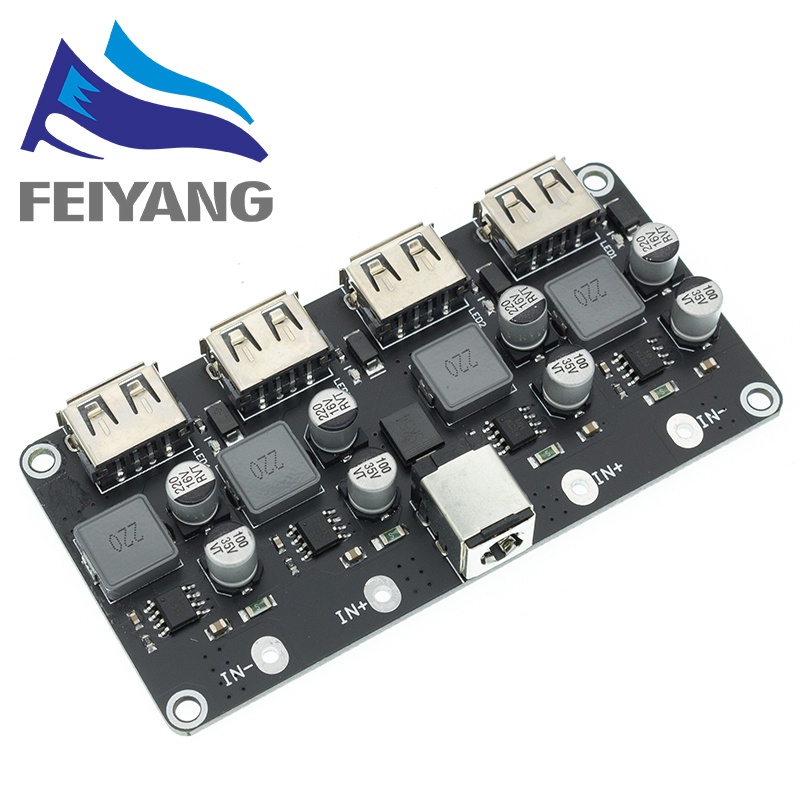 Mô Đun Hạ Áp QC3.0 QC2.0 USB DC-DC 6-32V 9V 12V 24V Sang 5V