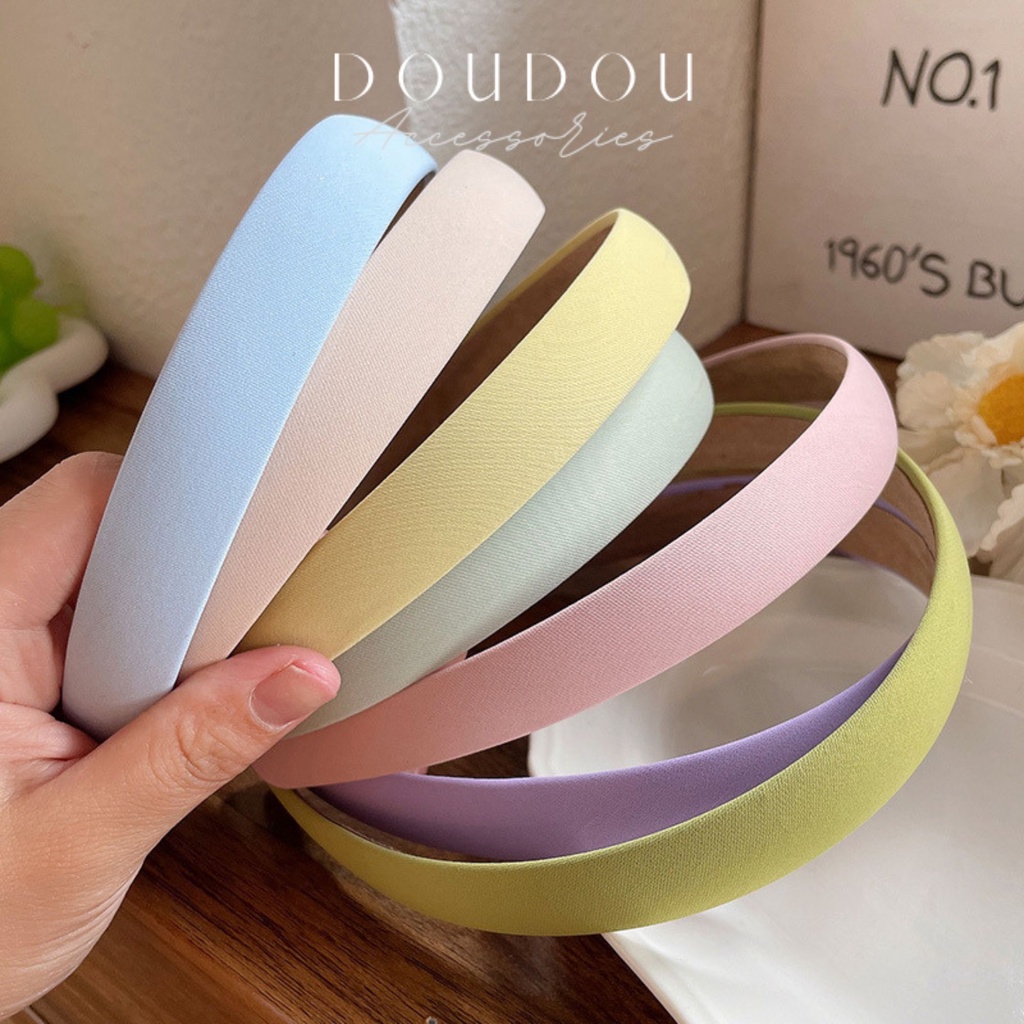 Băng đô cài tóc Doudou Bờm tóc nữ chất liệu gỗ ép mỏng nhẹ tone kẹo ngọt phong cách Hàn Quốc vintage thời trang FG030