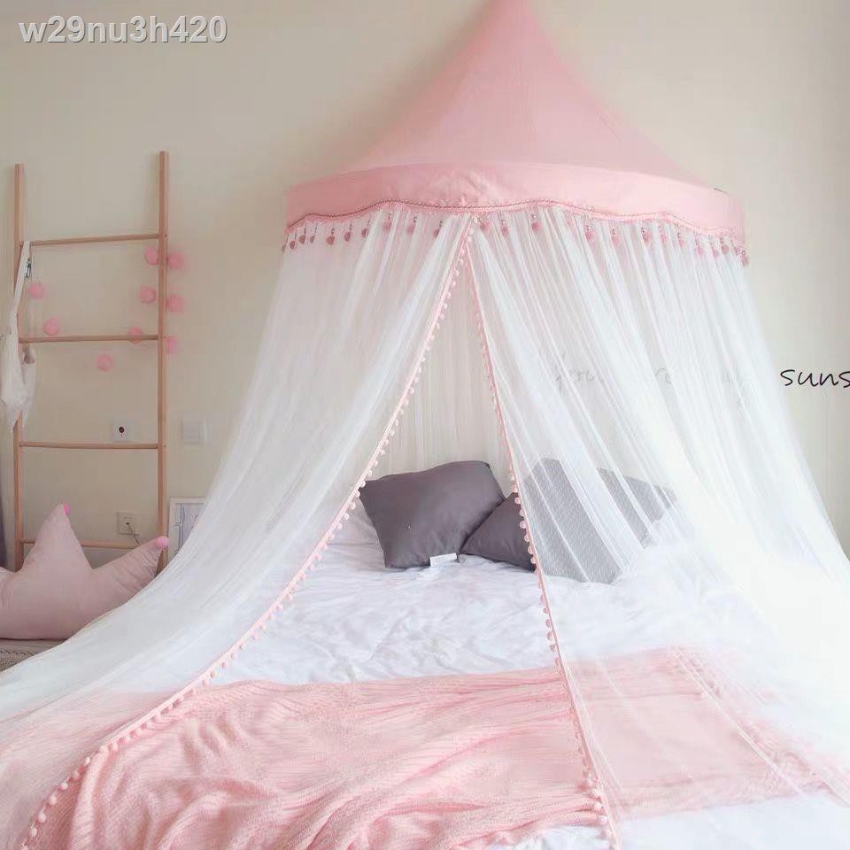 №▧✻Lều bán nguyệt Bắc Âu mái vòm đầu giường có lưới chống muỗi miễn phí lắp đặt 1,0m / 1,2m 1,5m 1,8m 2,0m