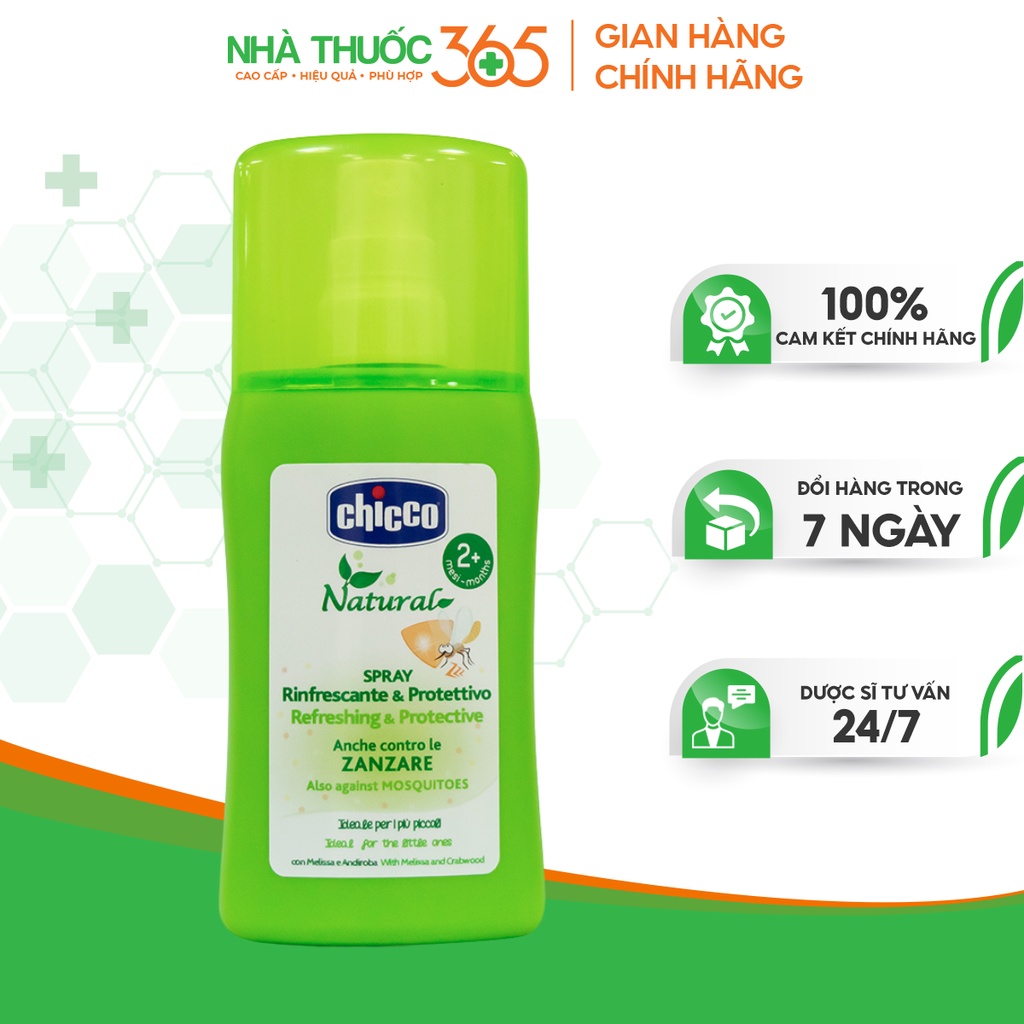 Xịt Đa Năng Xua Muỗi, Hỗ Trợ Xoa Dịu Vết Đốt Chicco, Thành Phần Từ Thiên Nhiên 100ml