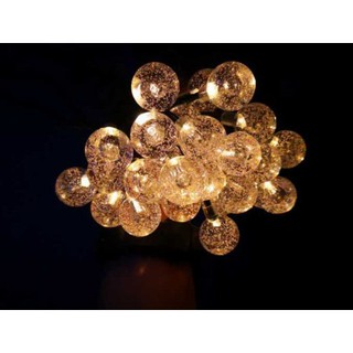 Dây Đèn Led Trang Trí Bi Bọt Nước vàng nắng không chớp, Cắm Điện