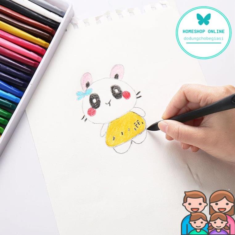 Bút màu hữu cơ bộ 12 bút và bộ 24 bút được làm hoàn toàn hữu cơ tự nhiên không dính tay bẩn tay